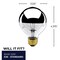 Bulbrite 40W Dimmable Half Chrome G25 Incandescent Light Bulbs, Medium E26 Base, 2700K, 6PK 861931 - alternate 5