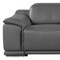 Homeroots 134" Dark Gray Italian Leather Reclining Metal USB Sofa 720296 - alternate 3