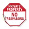Signmission Private Property No Trespassing, 10 Inch X 10 Inch, Vinyl Decal OC-D-10-142 - alternate 1