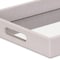 Homeroots 16in White Shagreen and Mirror Tray 401786 - alternate 2