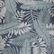 Homeroots 8' X 10' Navy Blue Sky Blue And Ivory Palm Leaf Indoor Outdoor Area Rug 550243 - alternate 3