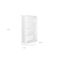 Homeroots White Wood Adjustable Four Tier Bookcase 333357 - alternate 3