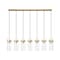 Z-Lite Fontaine 7 Light Linear Chandelier, Rubbed Brass, 56.75 In W 7002P5-7L-RB - alternate 2
