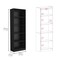 Homeroots 71" Black Five Tier Bookcase with Two doors 546347 - alternate 3