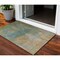 Homeroots 3' X 5' Artichoke Green Gray And Gold Abstract Washable Indoor Outdoor Area Rug 603059 - alternate 1