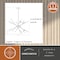 Vaxcel Halsted 6-Light 24.25 in W Black, Satin Brass Gold Mid-Century Modern Sputnik Pendant Fixture P0390R - alternate 4