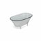 Homeroots 5" White Metal Hand Painted Decorative Tub Tabletop Sculpture 399642 - alternate 3