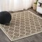Jonathan Y Trebol Moroccan Trellis Textured Weave Brown/Beige 5 ft Square Indoor/Outdoor Area Rug SMB109A-5SQ - alternate 1