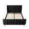 Homeroots Black Solid Wood King Tufted Upholstered Velvet Bed 544849 - alternate 3
