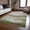 Homeroots 5' X 8' Green And Beige Abstract Washable Indoor Outdoor Area Rug 604972 - alternate 6