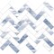 Apollo Tile 11.1in x 12.36in Polished White with Blue-Gray Porcelain Wall and Floor Tile 4.76 sq ft/case, 5PK AR88STABLHERA - alternate 1