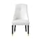 Homeroots Set of Two Tufted White And Espresso Upholstered Faux Leather Dining Side Chairs 543536 - alternate 3