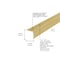 M-D Building Products Aluminum, Satin Brass, 1.125 in W x 144 in L 06973 - alternate 2