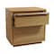Homeroots 24" Natural Solid and Manufactured Wood Two Drawer Nightstand 555396 - alternate 4