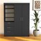 Homeroots 79" Black Wood Two Door Three Drawer Combo Dresser 520131 - alternate 3