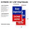 Signmission State Inspection Done Here, Vinyl Decals Only 24 Inch x 36 Inch, Vinyl Decal, 2PK DSB-2436-2PACK-StateInspectionDoneHere - alternate 2