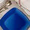Smarty Had A Party 7.25" Blue Flat Rounded Square Disposable Plastic Appetizer/Salad Plates (120 Plates), 120PK 4837B-CASE - alternate 3