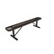 Mytcoat 6ft Outdoor Bench without Back, Portable, Brown, Expanded Metal, Textured Coating 804298 - alternate 1