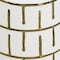 Homeroots 9" Ivory And Gold Geometric Round Ceramic Table Vase 574210 - alternate 4