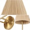 Jonathan Y Malaya 31.5" 4-Light Bohemian Coastal Metal Pleated Paper Shade LED Vanity Light, Beige/Brass Gold JYL1617A - alternate 3