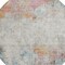 Homeroots 8' Teal Blue Round Abstract Washable Indoor Outdoor Area Rug 607730 - alternate 4