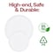 Smarty Had A Party White Flat Round Disposable Plastic Dinnerware Value Set, 240PK 830-WH-VP-CASE - alternate 4
