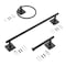 Oakbrook Collection Matte Black Zinc Towel Bar Set BH-OB5000MB - alternate 3