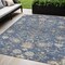 Homeroots 5' X 8' Blue Brown And Beige Floral Washable Indoor Outdoor Area Rug 605456 - alternate 1