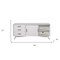 Homeroots 64in White Mahogany Solid Wood Enclosed and Open Storage TV Stand 404263 - alternate 2