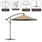 Pure Garden 10 ft Cantilever Patio Umbrella with Tilt and Vented Canopy, Khaki Beige 50-LG1046 - alternate 4