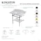 Kingston Brass 36-Inch Carrara Marble Console Sink with Brass Legs and Shelf, 8-Inch, 3-Hole LMS3630MBB8 - alternate 2
