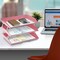 Acrimet Facility 3 Tier Letter Tray Side Load Letter Size Desktop File Organizer Plastic Solid Pink 255.9 - alternate 2