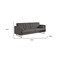 Homeroots 87" Gray Sleeper Sofa With Silver Legs 480911 - alternate 2