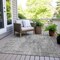 Homeroots 8' X 10' Silver And Gray Geometric Washable Indoor Outdoor Area Rug 594584 - alternate 5