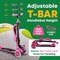 Lifemaster Kids 3-Wheel Scooter with Foldable Seat, LED Wheels, Adjustable Handlebar, Indoor/Outdoor Pink LIFMS11 - alternate 3