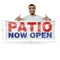 Signmission Patio Now Open, 18 Inch x 48 Inch, Vinyl Banner B-30780 - alternate 2