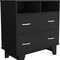 Homeroots 32" Black Two Drawer Dresser With Open Shelving 544028 - alternate 5