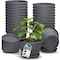 Lifemaster 10-Inch Whiskey Barrel Planters, Durable Plastic Pots with Drainage and Saucer, 25PK LMPBP25GRY - alternate 1