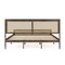 Martha Stewart Jax King Size Solid Wood Platform Bed w/Rattan Headboard and Footboard, Brown Gray MG-090022-K-WOAK-MS - alternate 3