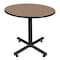 Regency Round Kobe X-Base Breakroom Table, 36 in W, 36 in L, Noble Oak TKB36RNDNO - alternate 1