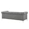 Homeroots 85" Gray Faux Leather Manufactured Wood Sofa 543962 - alternate 3