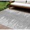 Homeroots 10' X 14' Silver Gray And Ivory Abstract Washable Indoor Outdoor Area Rug 582445 - alternate 1