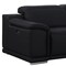 Homeroots 107" Black Italian Leather Reclining Metal USB Sofa 720277 - alternate 3