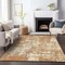 Homeroots 3' X 5' Copper Gold And Ivory Abstract Washable Indoor Outdoor Area Rug 597950 - alternate 5