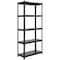 Shuntong Metal Shelving 5-Tier 34 in.W x 14 in.D x 72 in.H, Concealed Post, Laminated Boards - Black Wrinkle Textured Finish SH-ZCP-341472-5B-WB - alternate 1
