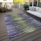 Homeroots 9' X 12' Purple Lilac And Lavender Striped Washable Indoor Outdoor Area Rug 577996 - alternate 3