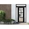 Vdomdoors Front Exterior Prehung FiberGlass Door Clear Glass See-through / Manux 8555 Matte Black Clear Glass MANUX8555EXD-BLK-W14+36+14 x H80+14-RH - alternate 1