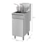 Koolmore 50 lb. Floor Standing Liquid Propane Commercial Fryer w/ 120,000 BTU in Stainless-Steel ETL Listed KM-FDF50-LP - alternate 3
