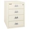 Fireking 4 Drawer, 1 Hr Fire, Vertical, 25" wide for Card Check & Notes Ivory White 4-2536-CIW - alternate 1