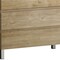 Homeroots 40" Oak Wood Freestanding Bathroom Vanity With White Sink And Three Drawers 624162 - alternate 2